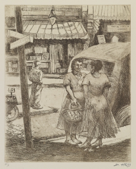 Appraisal: DOX THRASH - Twenty-fourth Street and Ridge Avenue Etching printed