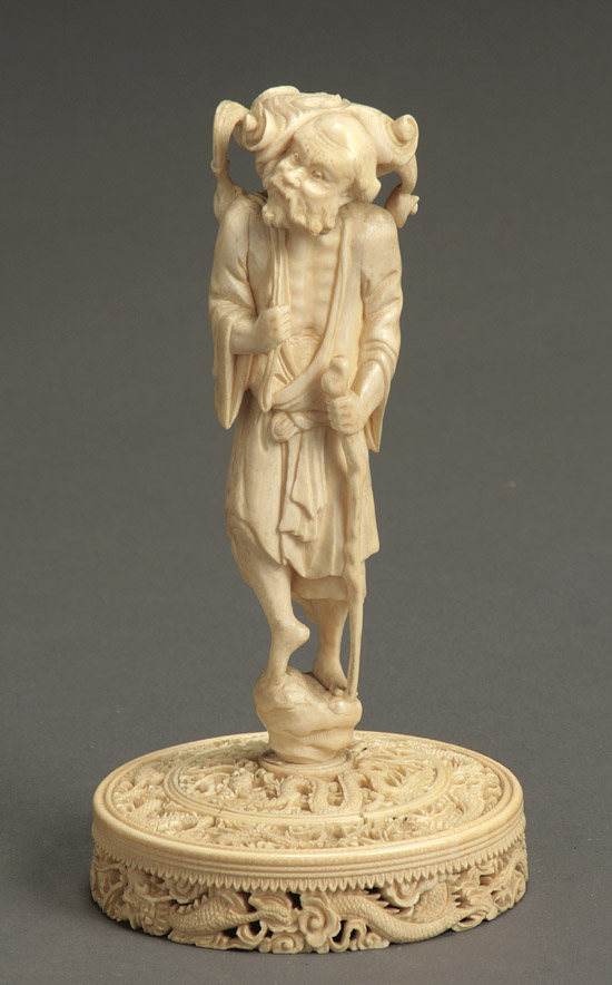 Appraisal: Chinese Ivory Figure of an Emaciated Lohan First Half th