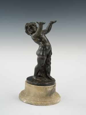 Appraisal: A Spelter Figure of a Cherub Apprx - H overall