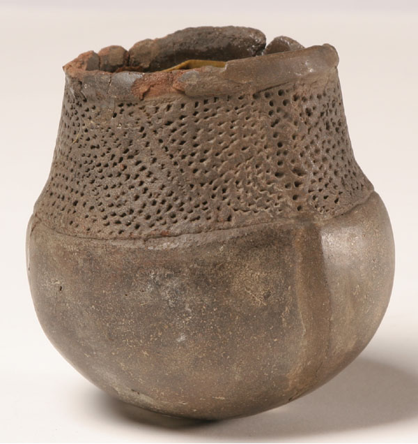 Appraisal: Native American small decorated pot found in Everglades FL H