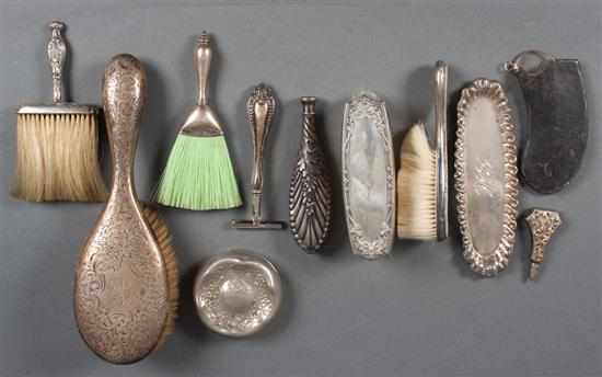 Appraisal: Eleven American sterling silver vanity accessories by various makers early