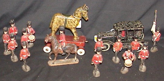 Appraisal: th C horse folk art pull toy Tin Lizzy windup