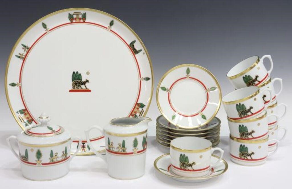 Appraisal: lot of Cartier porcelain breakfast dessert service in the La