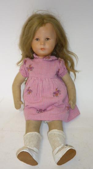 Appraisal: A Kathe Kruse girl doll with composition head painted face