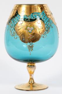 Appraisal: BOHEMIAN TURQUOISE GLASS VASE BOHEMIAN TURQUOISE GLASS VASE H DIA