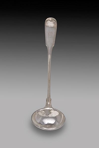 Appraisal: DAVID KINSEY COIN SILVER LADLE Cincinnati Ohio ca marked David