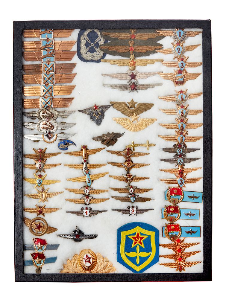 Appraisal: Soviet Russian and Satellite Countries' Wings Flight Badges and Insignia