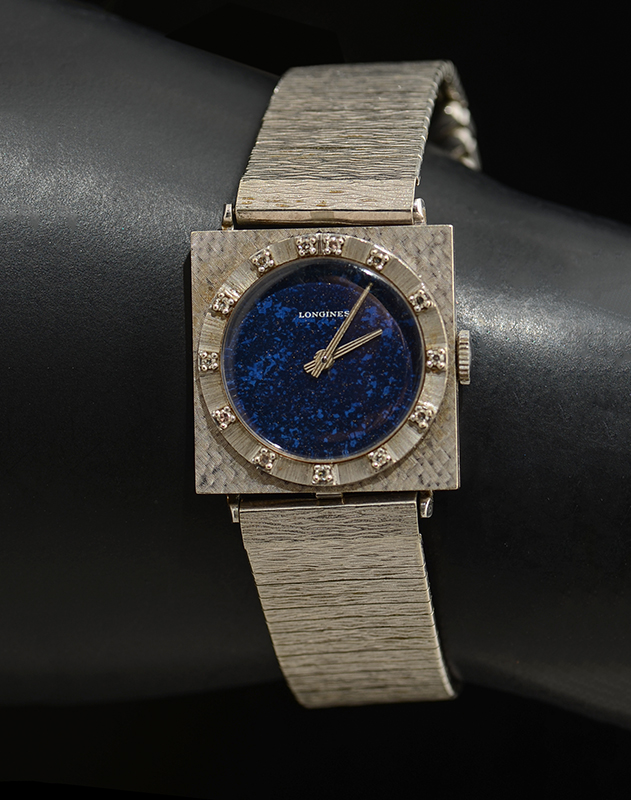 Appraisal: LADIES LONGINES K WATCH WITH MIDNIGHT BLUE FACE K white