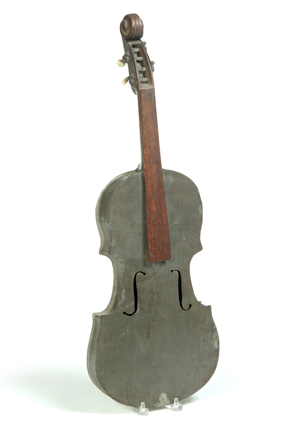 Appraisal: AMERICAN ANNIVERSARY TIN VIOLIN Second half- th century Well made