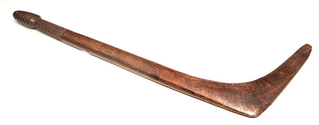 Appraisal: AN ABORGINIAL LOWER MURRAY RIVER WOODEN LEANGLE OR WAR CLUB