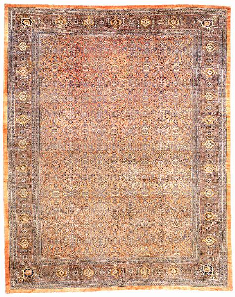 Appraisal: A Mahal carpet Central Persia late th century size approximately