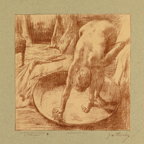 Appraisal: EDGAR DEGAS and GEORGE W THORNLEY Le Bain Lithograph printed