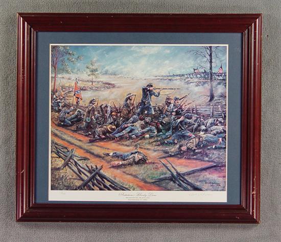 Appraisal: Civil War Print Signed by Robert Johnson Limited edition print