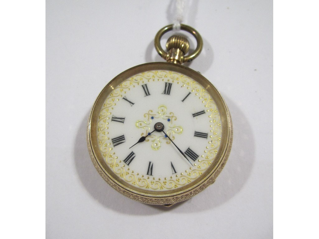 Appraisal: Victorian ct gold cased open faced fob watch