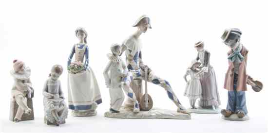 Appraisal: A Collection of Six Lladro Figures depicting various ladies gentlemen