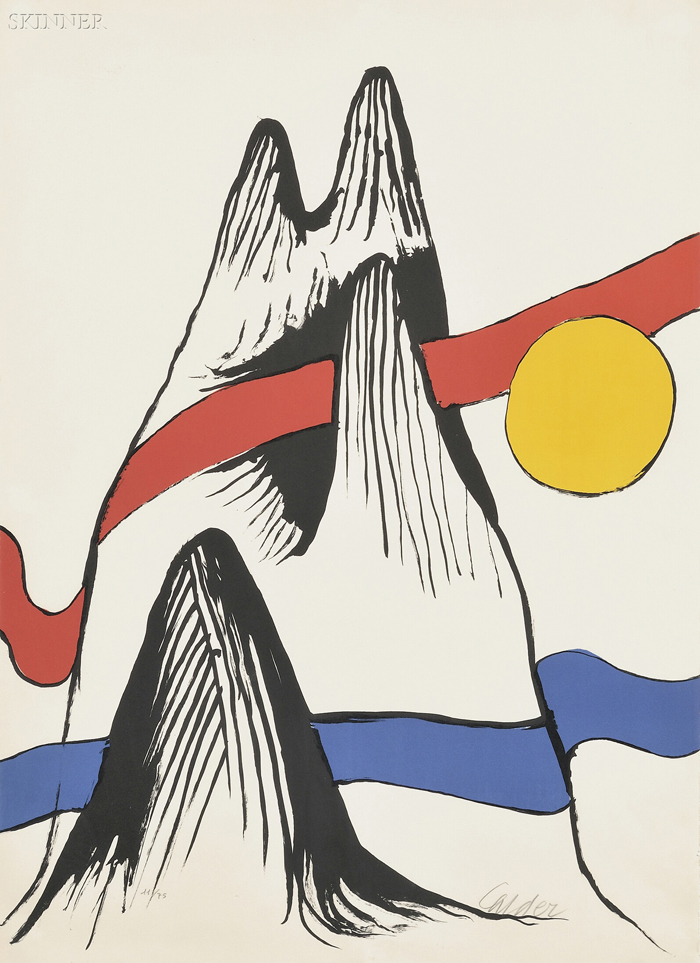 Appraisal: Alexander Calder American - Untitled Mountain Landscape edition of Signed