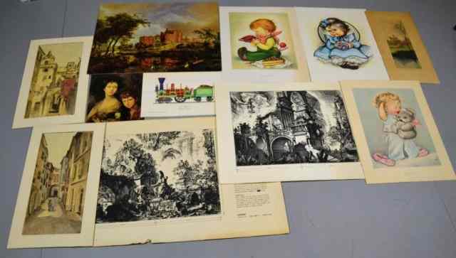 Appraisal: PRINTS LITHOGRAPHS VARIOUS SIZESA wide variety of subject matters varying