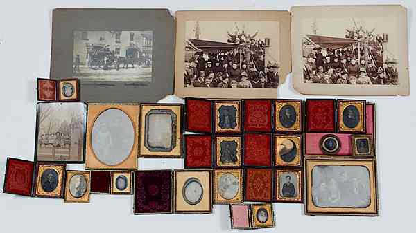 Appraisal: Mixed Lot of Daguerreotypes Ambrotypes Tintypes Plus Lot of including