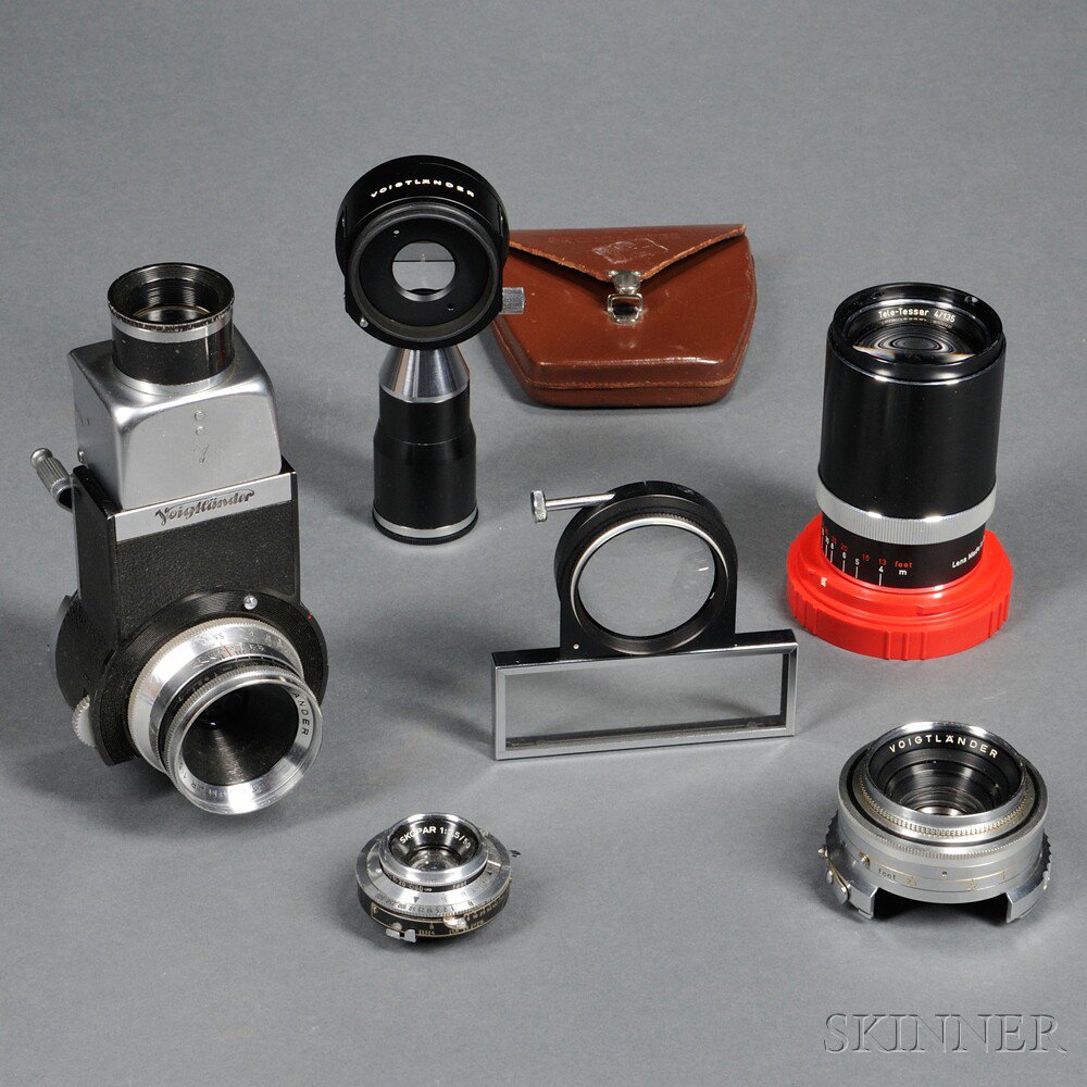 Appraisal: Voigtlander Lenses and Accessories for a Prominent camera Skoparon mm