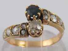 Appraisal: A yellow metal tests carat gold old cut diamond and