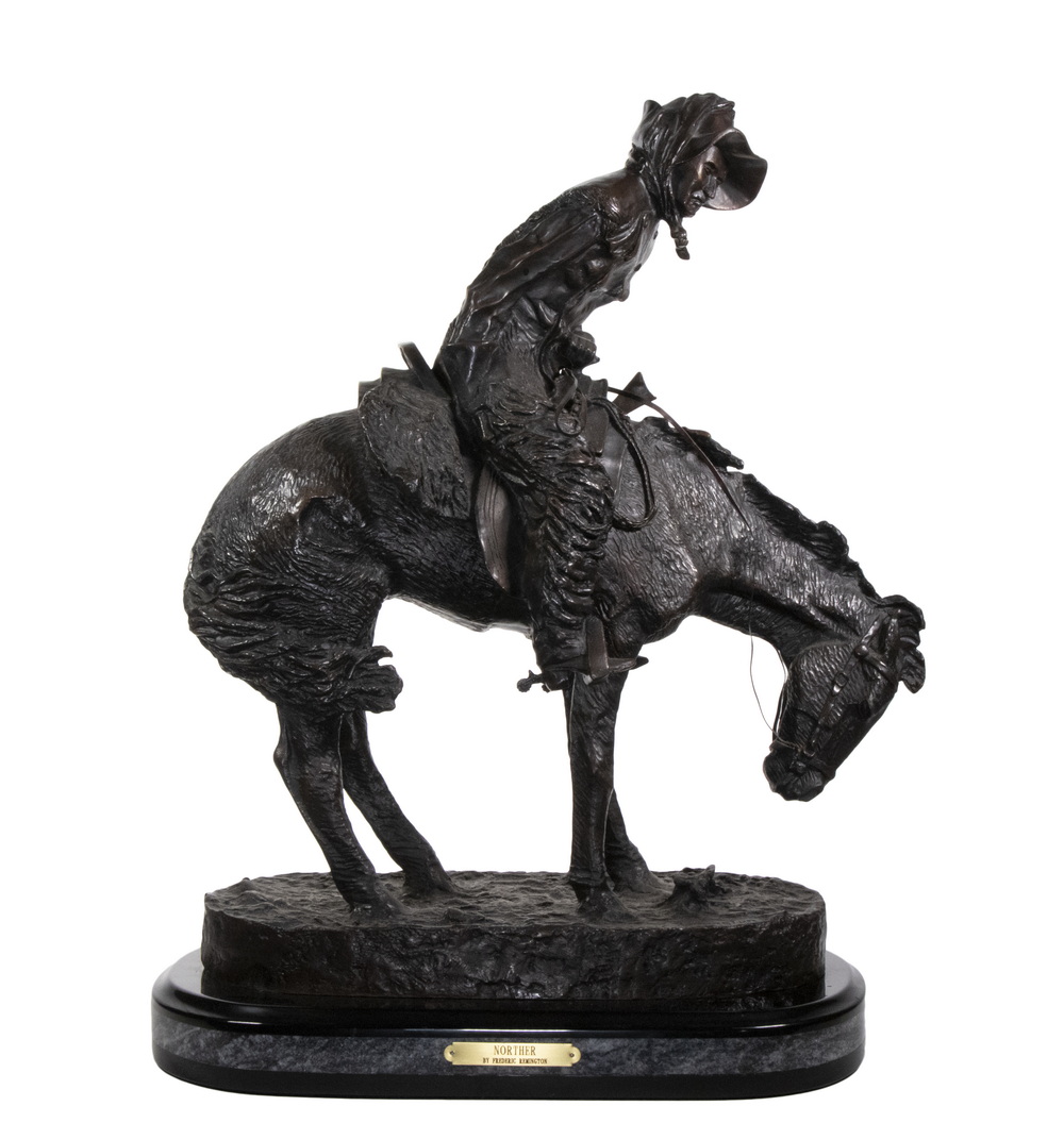 Appraisal: AFTER FREDERIC REMINGTON NY KS CT - Norther depicting a