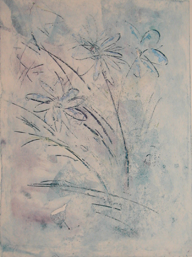 Appraisal: Set of Floral Monotypes Love in Blossom series Haber Diane