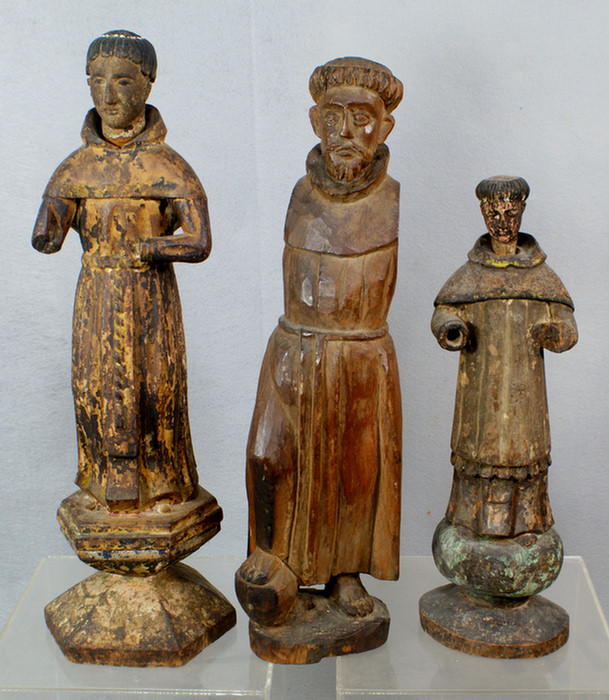 Appraisal: Lot of carved wood Santos St Anthony - h missing