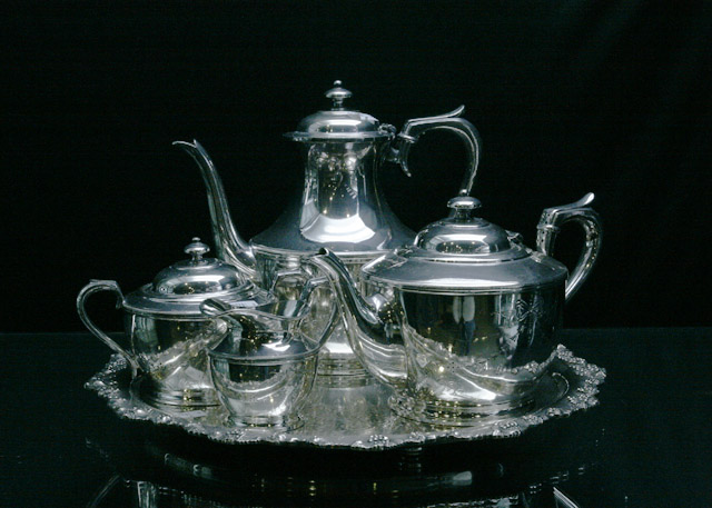 Appraisal: A silver plated tea and coffee service by James Dixon