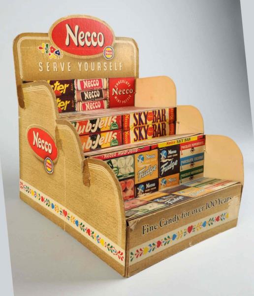 Appraisal: Necco Candy Cardboard Display Rack This Necco rack has minor