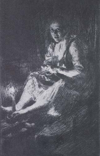 Appraisal: ANDERS ZORN Ida Etching x mm x inches full margins