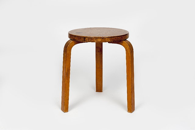 Appraisal: Alvar Aalto Finnish - Stool model no originally designed possibly