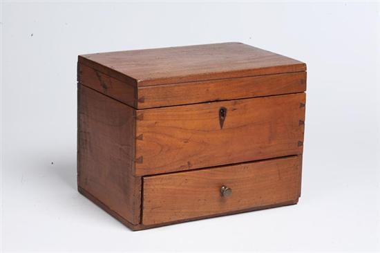 Appraisal: DOCUMENT BOX American th century cherry with yellow pine secondary