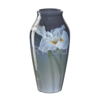 Appraisal: CARL SCHMIDT ROOKWOOD Large Iris Glaze vase Condition Report