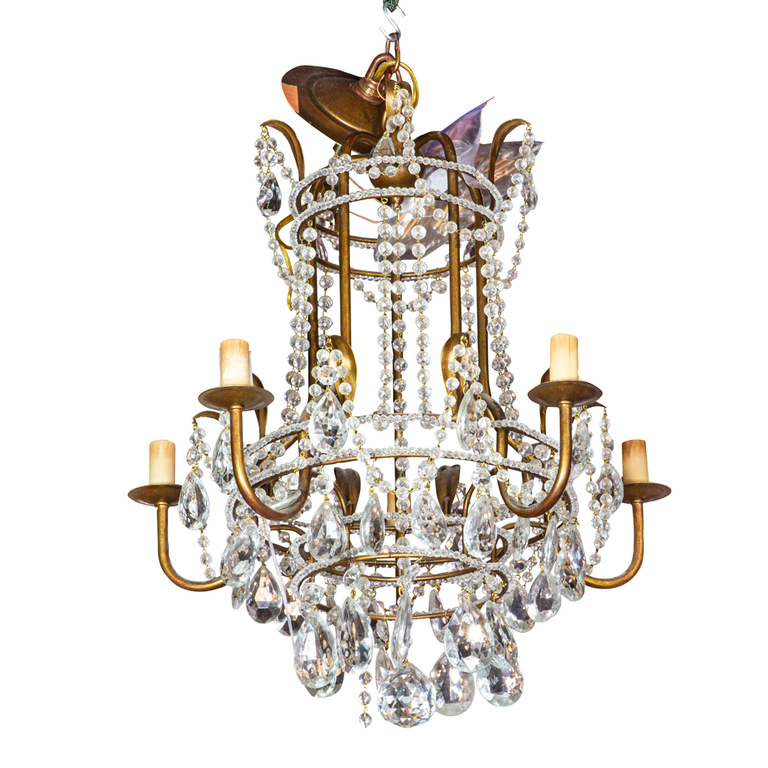 Appraisal: A VENETIAN FIVE LIGHT CHANDELIER A Venetian five light chandelier