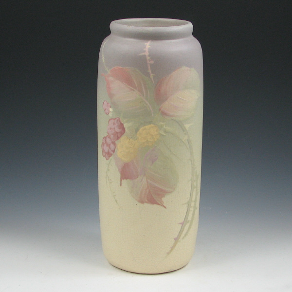 Appraisal: Weller Hudson Light Vase Weller Hudson Light vase with berries