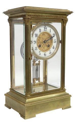 Appraisal: French mantel shelf clock late th c gilt metal case