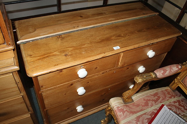 Appraisal: A VICTORIAN PINE CHEST OF DRAWERS two short drawers over