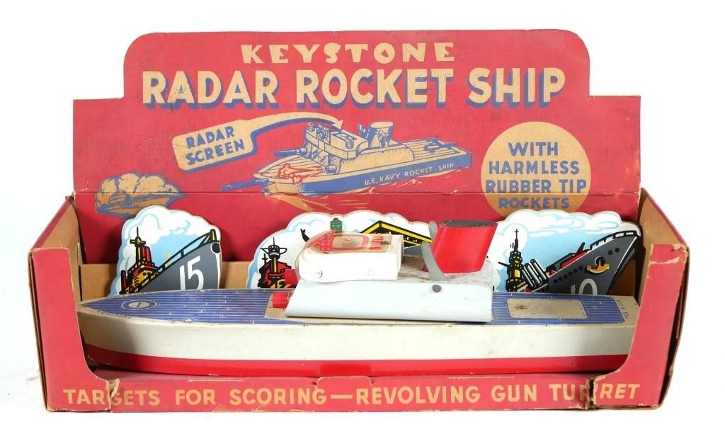 Appraisal: VINTAGE KEYSTONE RADAR ROCKET SHIPKeystone Radar Rocket Ship with targets