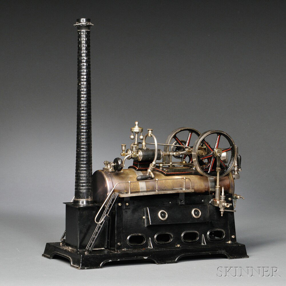 Appraisal: Working Model of a Two-cylinder Horizontal Steam Engine with copper