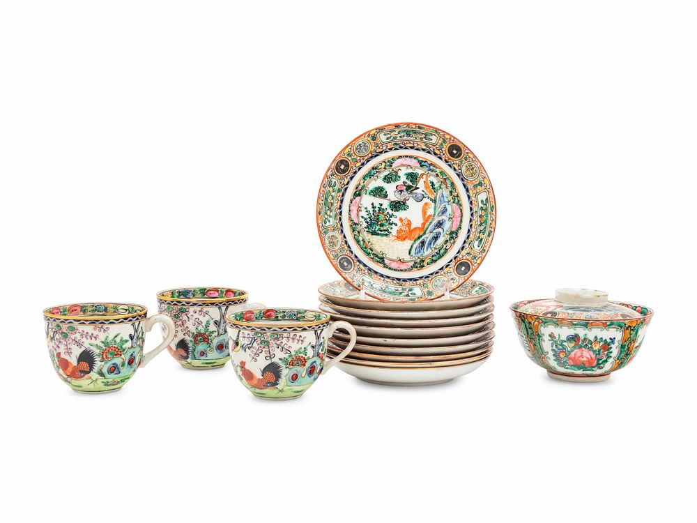 Appraisal: A Partial Set of Chinese Export Famille Rose Dinner and