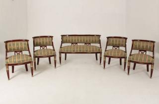 Appraisal: FRENCH REGENCY STYLE MAHOGANY SALON SUITE FRENCH REGENCY STYLE MAHOGANY