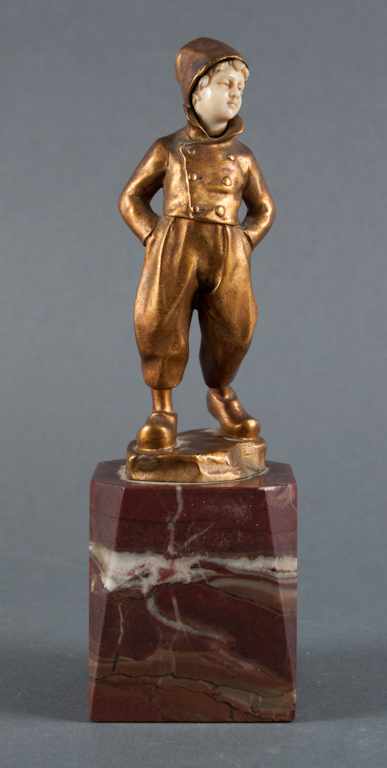 Appraisal: Hans Keck German th th century Dutch Boy gilt-bronze and