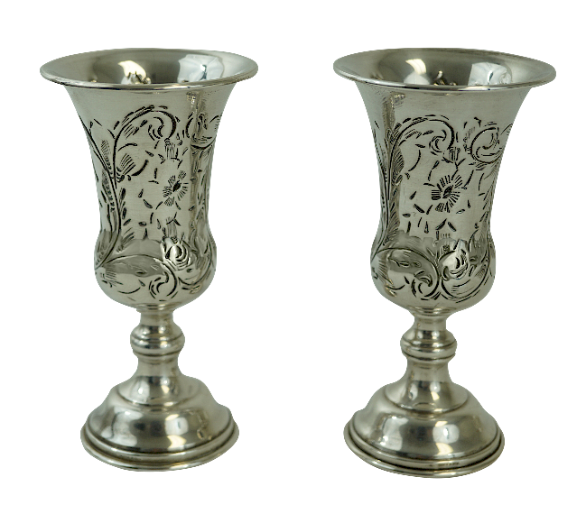 Appraisal: Sterling Repousse Water Goblets Sterling Repousse Water Goblets Sterling oz