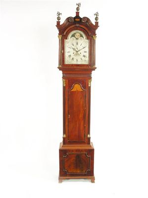 Appraisal: A late George III mahogany longcase clock with carved and