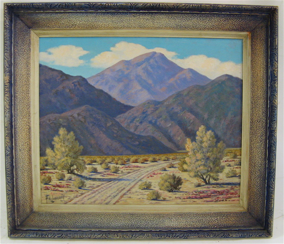 Appraisal: ATTRIBUTED TO FRANK LEONARD OIL ON PANEL American - Mountain