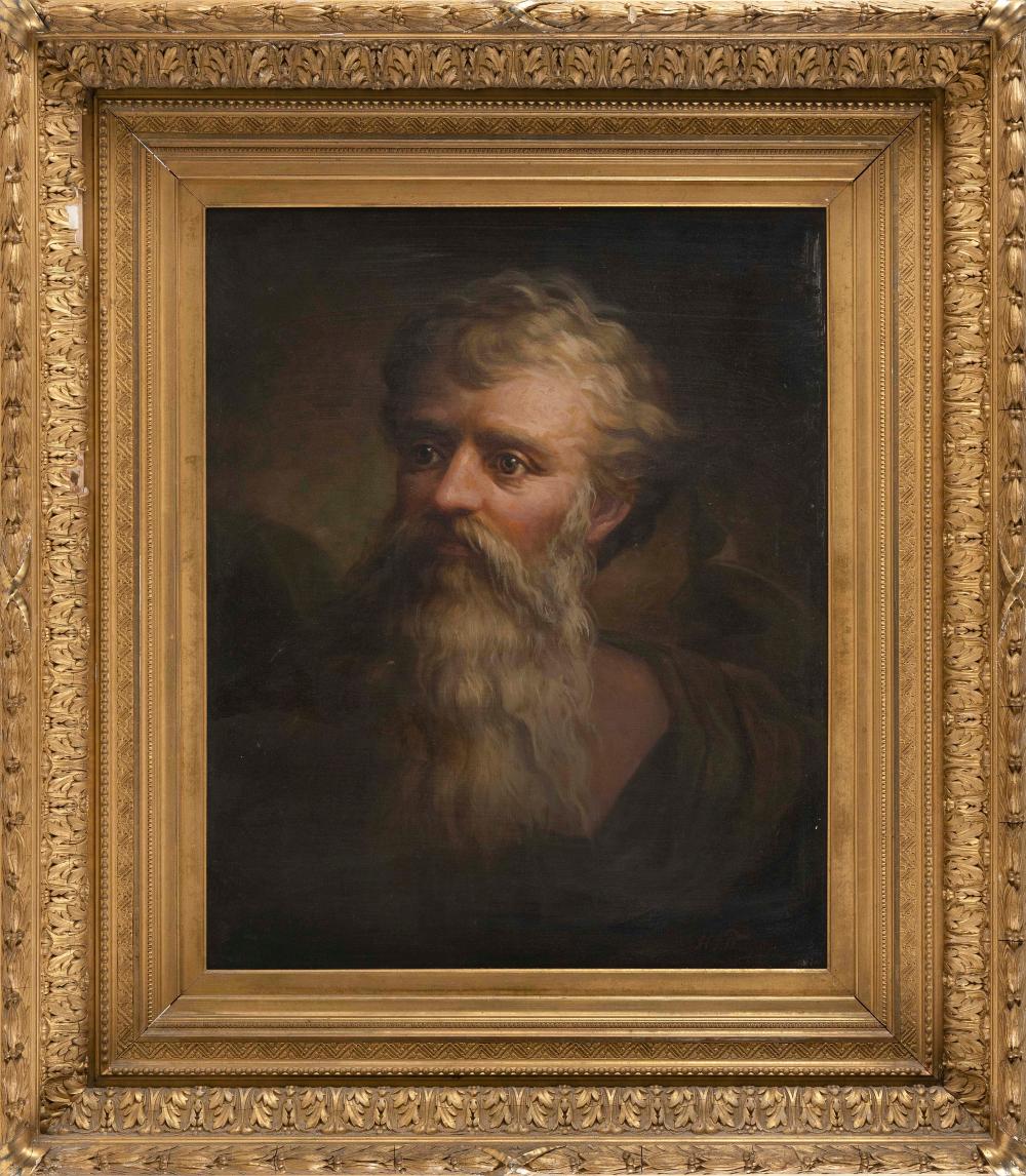 Appraisal: AMERICAN SCHOOL LATE TH CENTURY PORTRAIT OF A BEARDED MAN