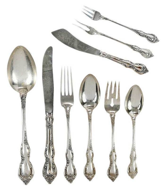 Appraisal: Towle Spanish Provincial Sterling Flatware Pieces American th century including