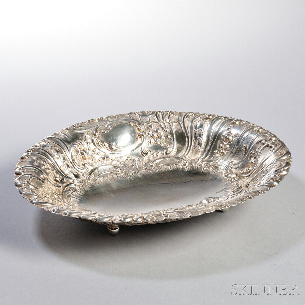 Appraisal: German Silver Center Bowl Hanau th century Gebr der Dingeldein