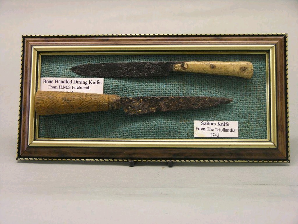 Appraisal: Two sailors' knives reputedly salvaged from shipwrecks in HMS Firebrand