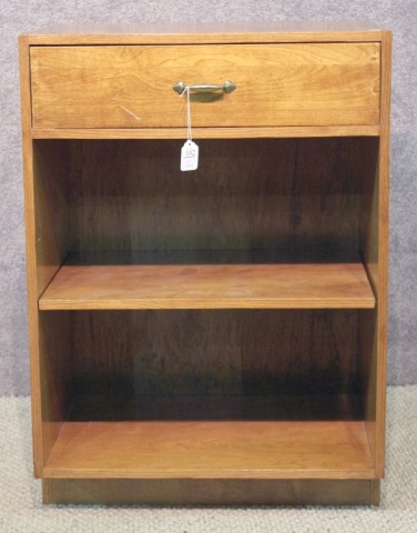 Appraisal: Blonde Mahogany Finish CabinetWith one drawer and two open shelves